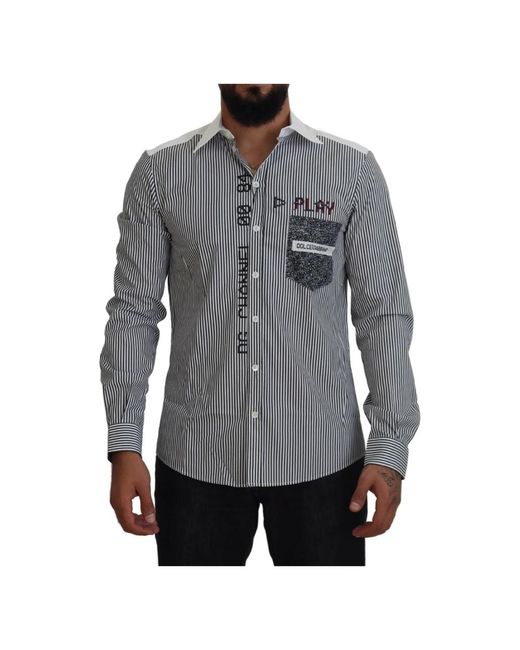 Dolce & Gabbana Gray Casual Shirts for men