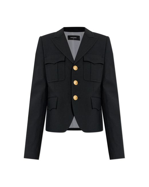 DSquared² Jassen ,Zwart ,Wol Wool Blazer in het Black