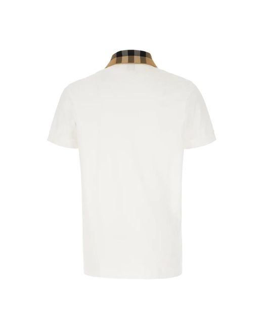 Burberry Tops ,Wit ,Katoen Klassieke Polo Shirt Voor Mannen in het White voor heren