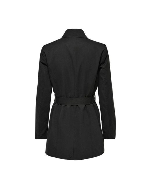 ONLY Black Schwarze Button-Up Jacke Mit Taschen