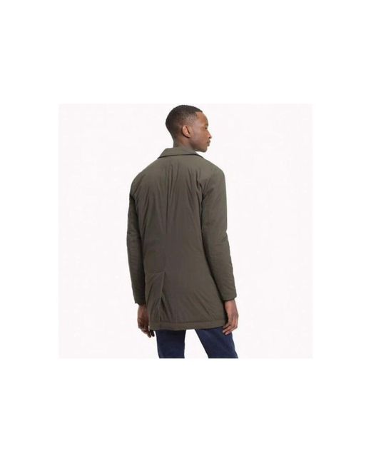 Single-Breasted Coats di Tommy Hilfiger in Gray da Uomo