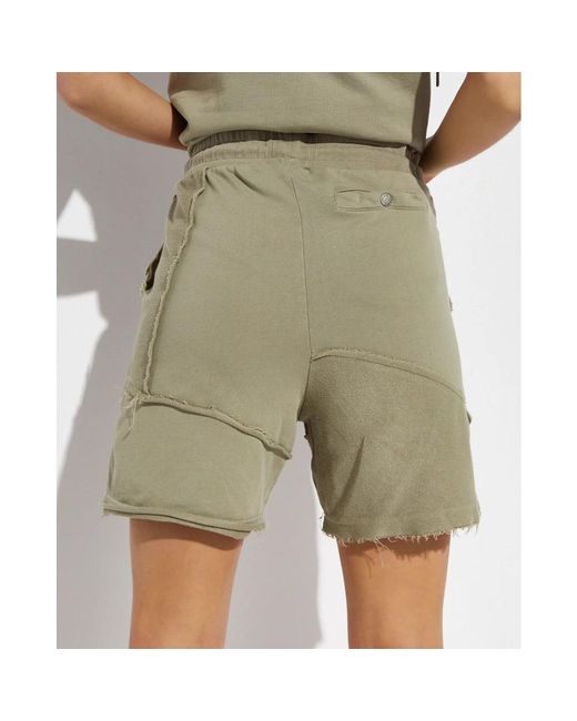SER.O.YA Khaki Katoenen Shorts Met Zakken in het Green