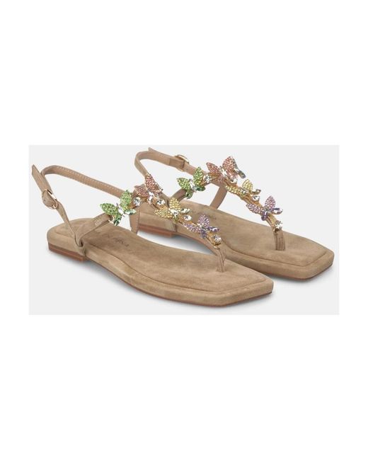 Alma En Pena. Brown Flat Sandals
