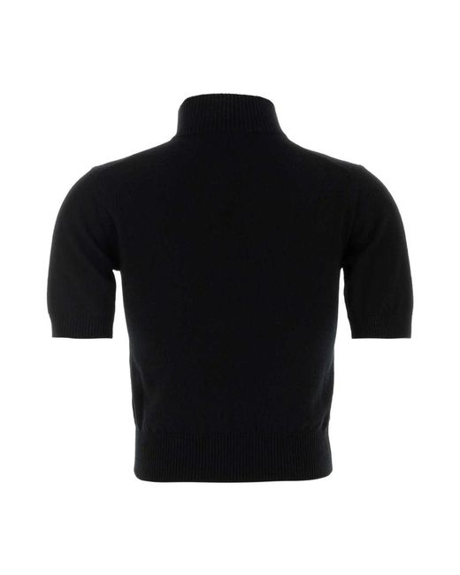 Dolce & Gabbana Black Cashmere Knitwear