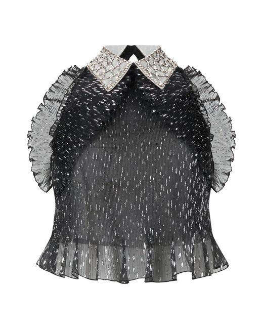 Alberta Ferretti Black Sleeveless Tops