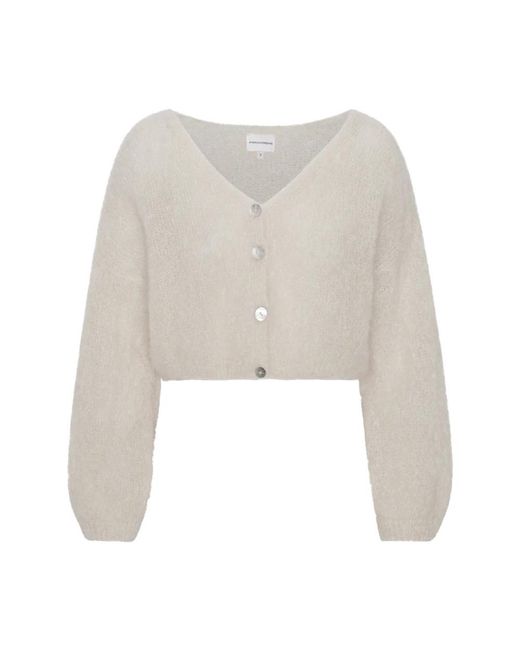 American Dreams Truien & Vesten ,Wol Cornelia Cropped Pullover in het White