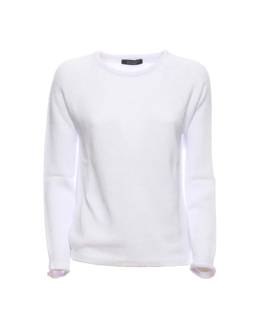Aragona Hoodies & Sweatvesten ,Wit ,Katoen D2522Tf-90 Katoenen Trui in het White