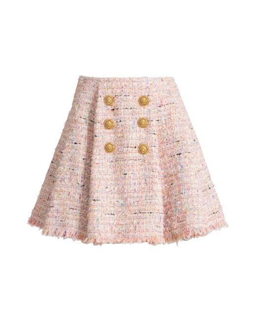 Balmain Pink Short Skirts