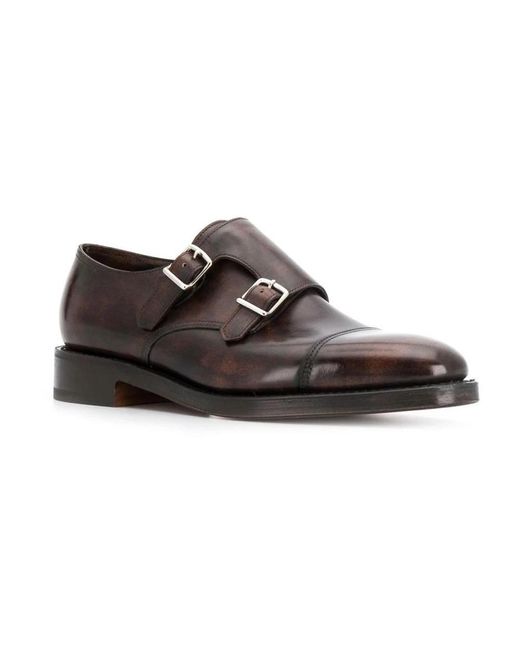 John Lobb Double Monk Strap Schoenen in het Brown voor heren