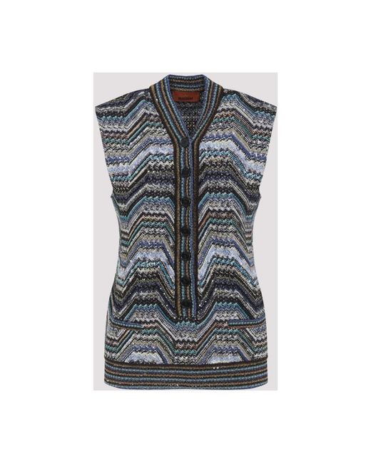 Missoni Gray V-Neck Knitwear