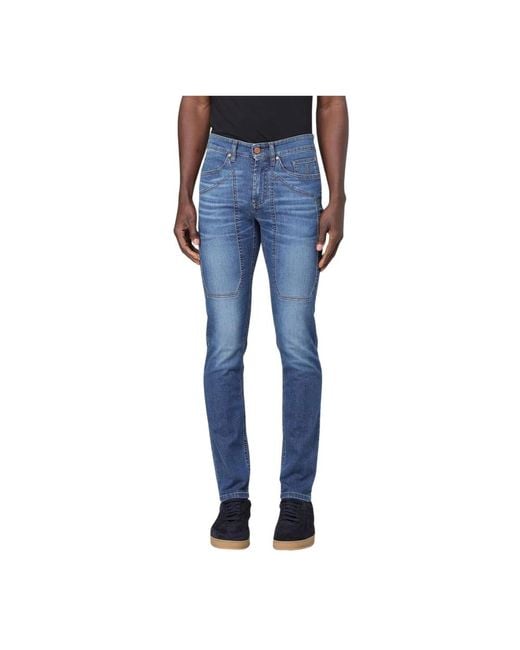 Jeckerson Blue Slim Fit Jeans for men