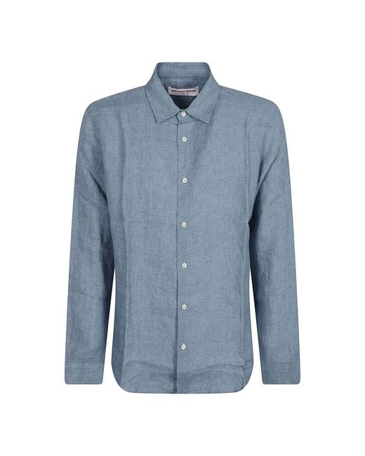 Orlebar Brown Blue Casual Shirts for men