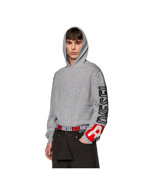 DIESEL Gray Hoodies for men