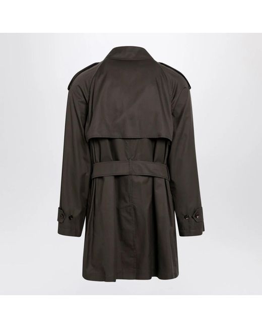 Burberry Black Leadenham Mid-Length Gabardine Trench Coat for men