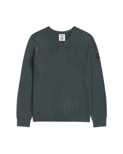 V-Neck Knitwear di Ecoalf in Green da Uomo