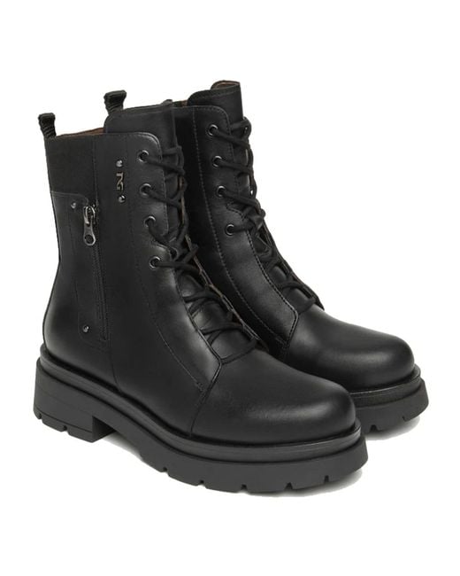 Lace-Up Boots di Nero Giardini in Black