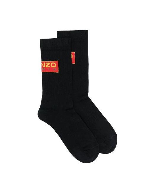 KENZO Black Socks for men