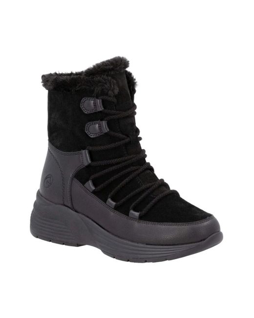 Remonte Black Schwarze lässige stiefeletten