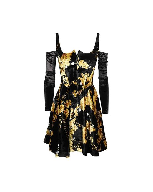 Versace Jeans Couture Black Flared Dress