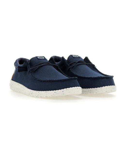 HeyDude Blue Laced Shoes for men