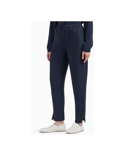 Emporio Armani Blue Slim-Fit Trousers