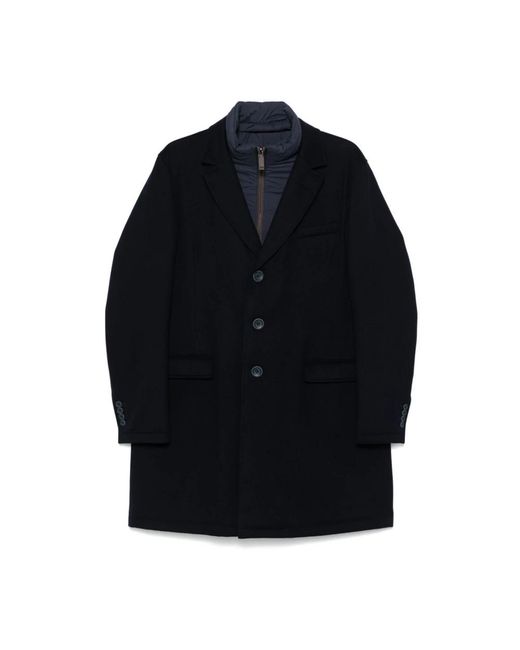 Herno Wool Beaver Coat in het Black voor heren