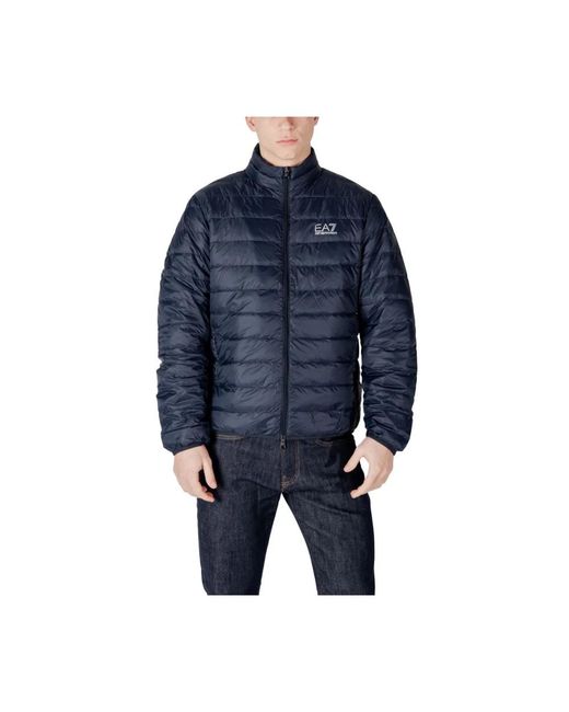 EA7 Blue Winter Jackets for men