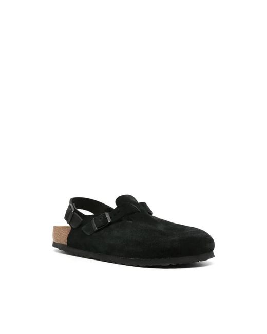 Birkenstock Suede Slingback Clog in het Black voor heren