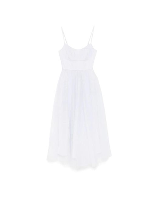 Zimmermann White Tüllkleid mit verstellbaren trägern