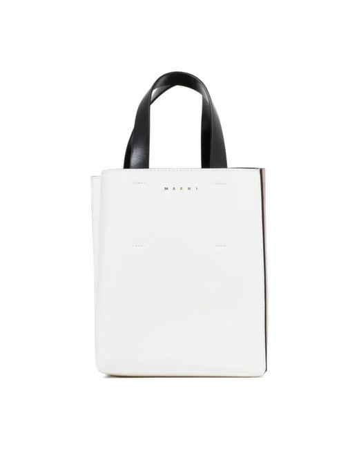 Marni White Tote Bags