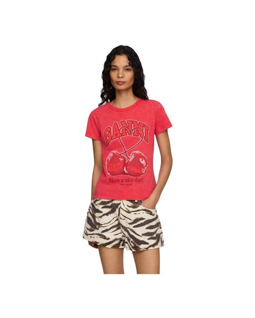 Ganni Red T-Shirts