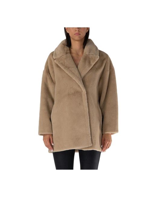 Betta Corradi Faux Fur Shearling Jassen in het Brown