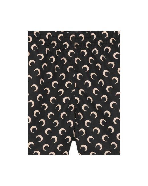 MARINE SERRE Black Moon Swim Shorts for men