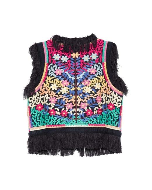 Vests Antik Batik de color Blue