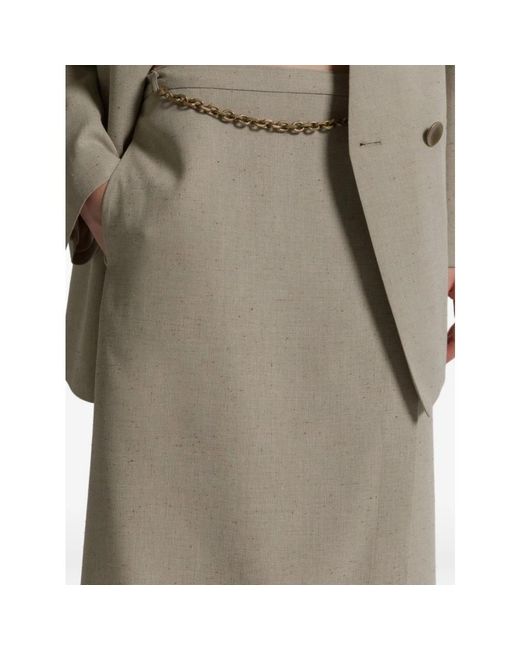 Alberta Ferretti Gray Midi Skirts