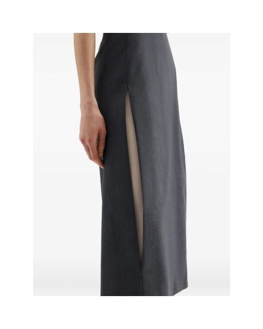Jil Sander Gray Midi Skirts