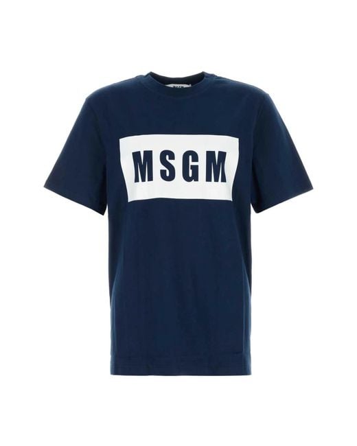 MSGM Blue T-Shirts for men