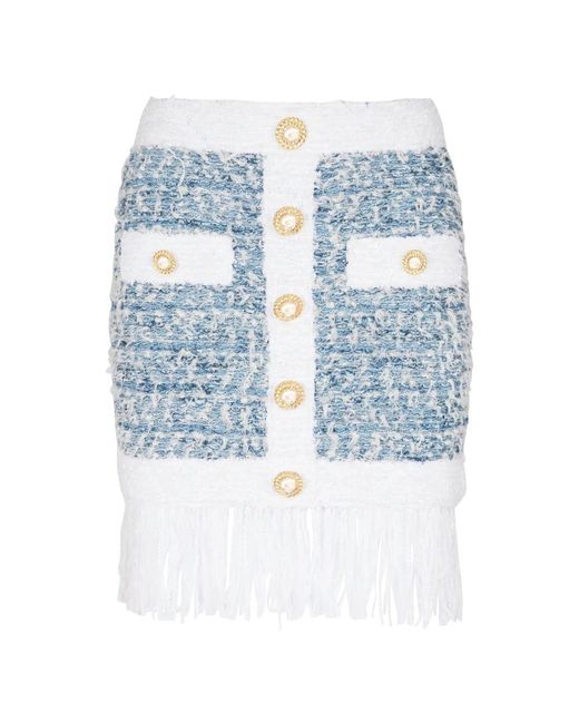 Short Skirts Balmain de color Blue