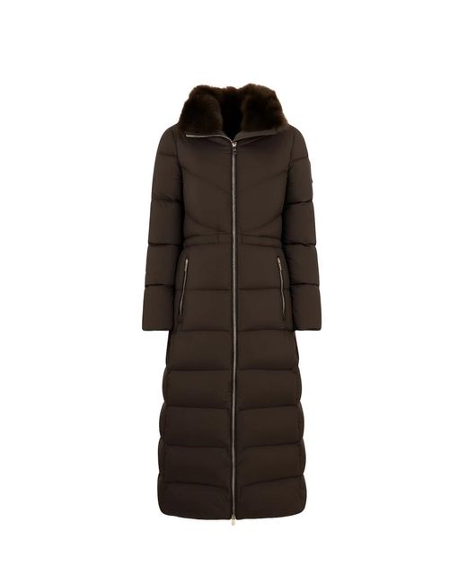 Moose Knuckles Lange Espresso Winterjas in het Black