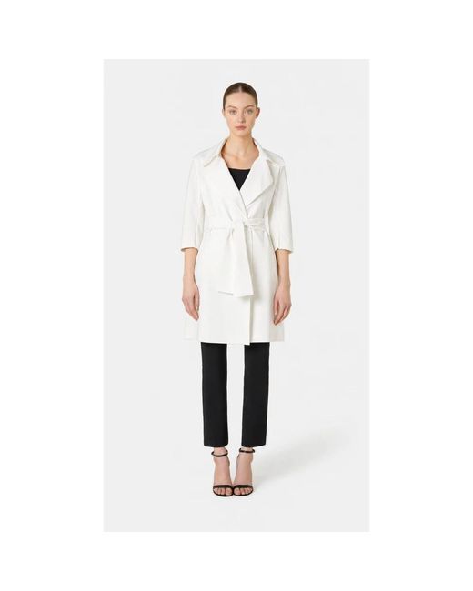 Chiara Boni White Belted Coats