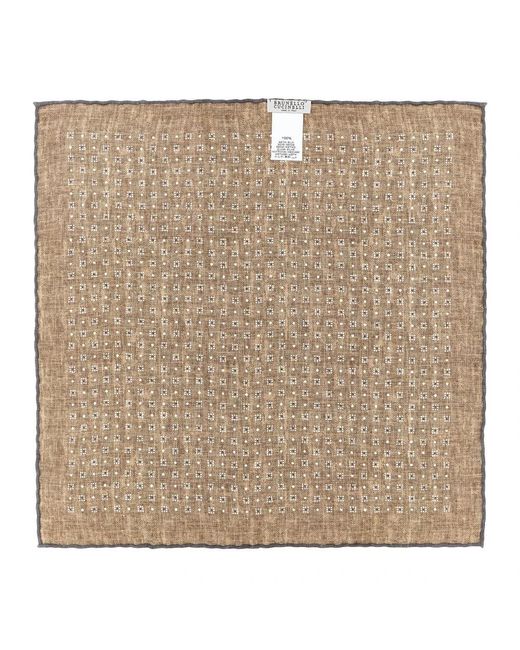 Brunello Cucinelli Black Silk Scarves for men
