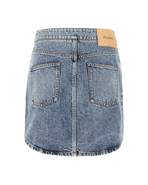 J.W. Anderson Denim Mini Rok in het Blue