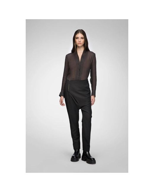 Tapered Trousers V.sp de color Black