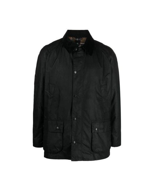 Barbour Ashby Waxed Jacket in het Black voor heren