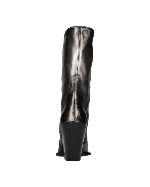 Elena Iachi Black Cowboy & Biker Boots