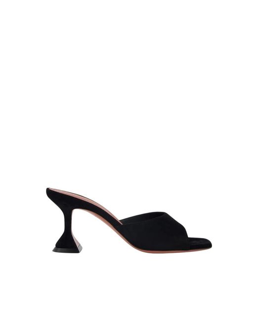 AMINA MUADDI Black Heeled Mules