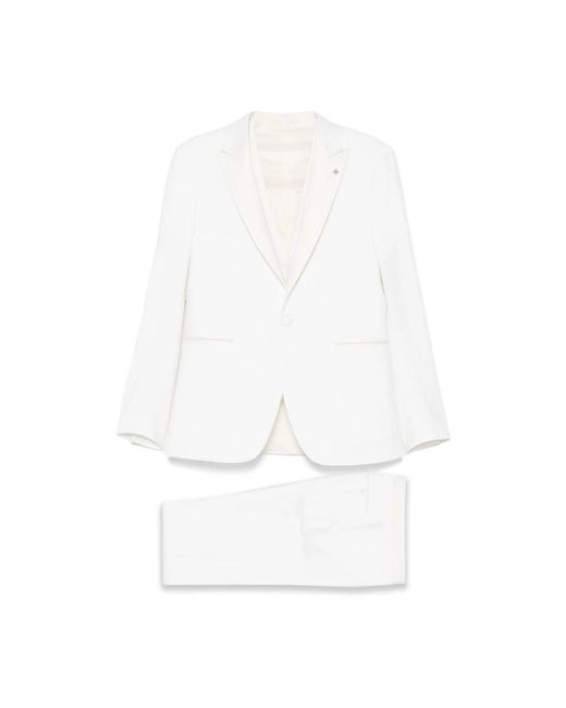 Single Breasted Suits Tagliatore de hombre de color White
