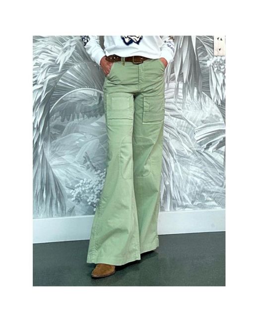 Aeronautica Militare Green Wide Trousers