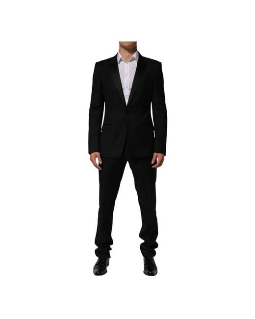 Dolce & Gabbana Black Single Breasted Suits for men