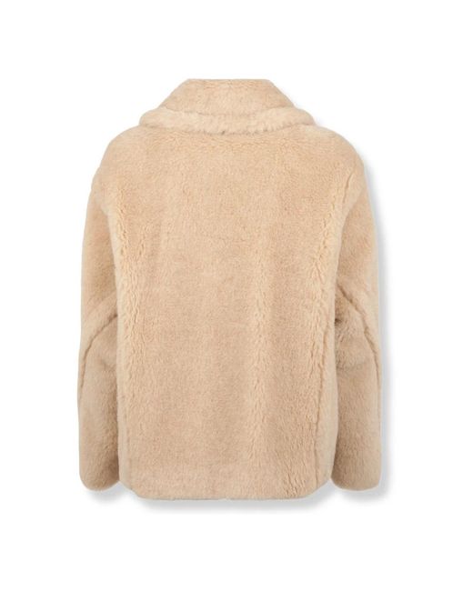 Max Mara Natural Faux Fur & Shearling Jackets